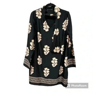 Le Lis black floral dress Large